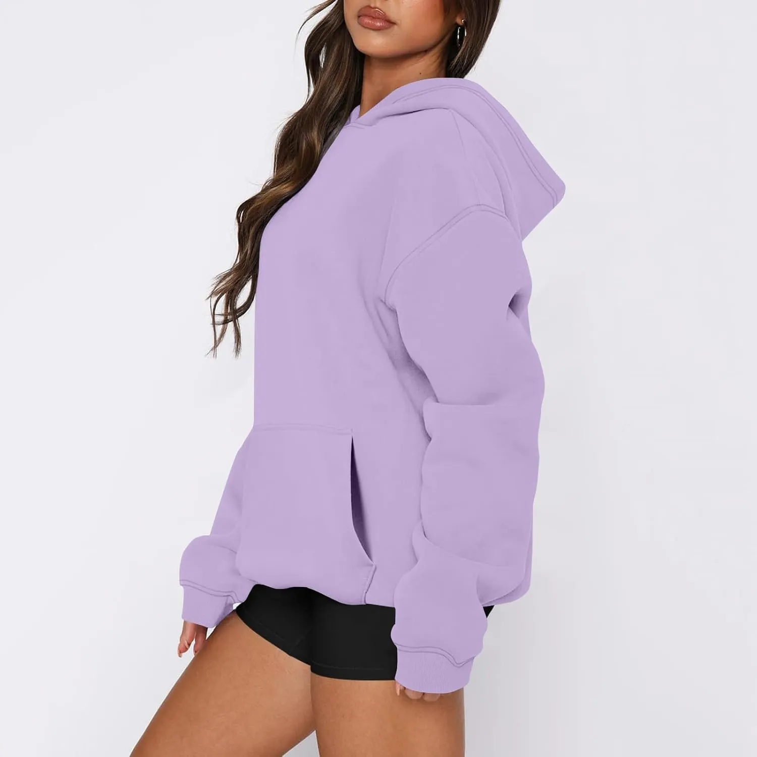 Oversized Hoodies for Women Comfy Fleece Hooded Sweatshirt Long Sleeve Sweater Pullover Hoodie with Pocket Fall Outfits