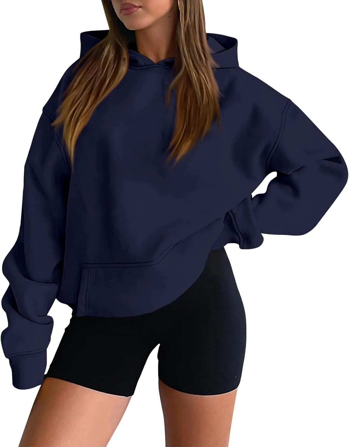 Oversized Hoodies for Women Comfy Fleece Hooded Sweatshirt Long Sleeve Sweater Pullover Hoodie with Pocket Fall Outfits