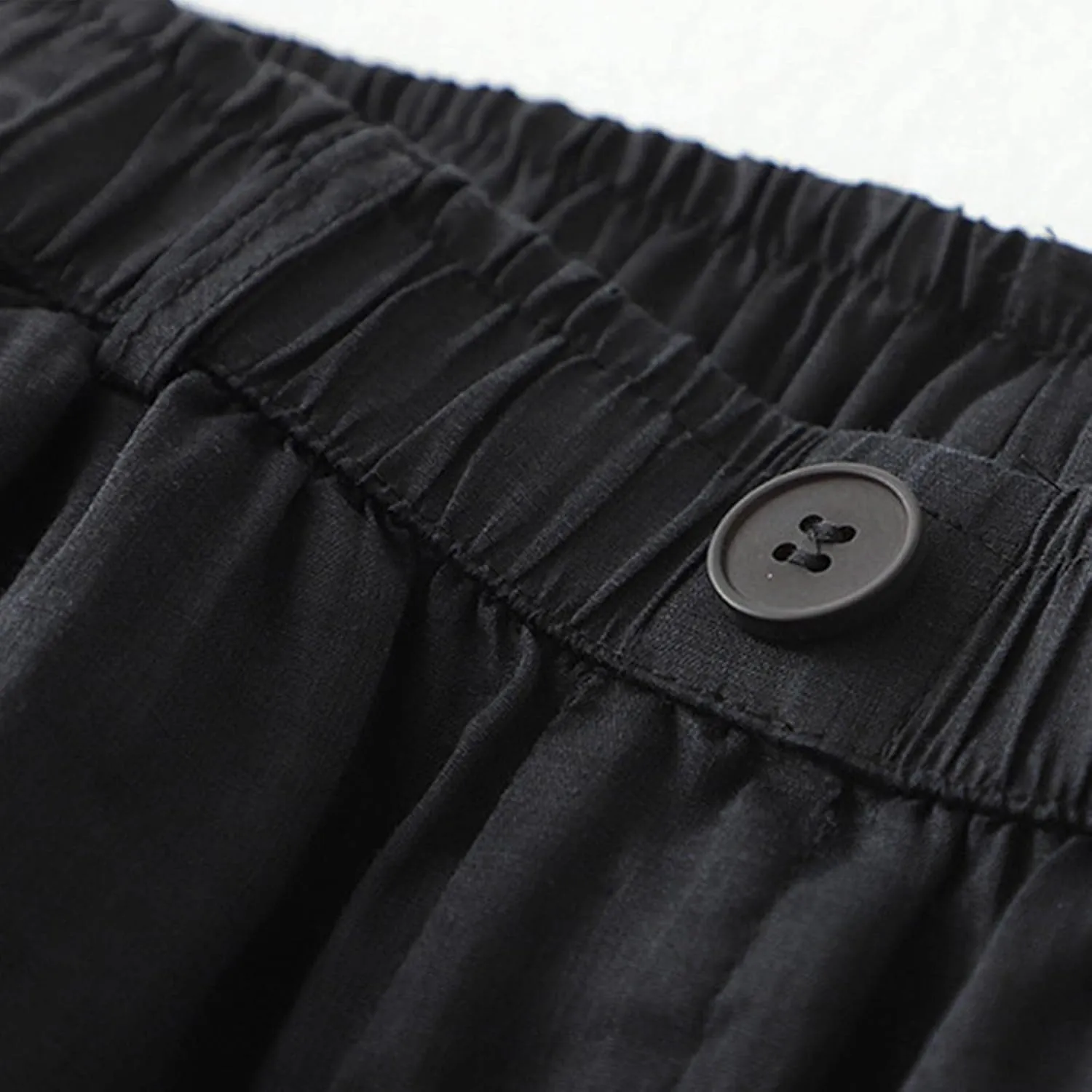 Palazzo Pants for Women Casual Elastic Waist Linen Pants High Waisted Summer Lounge Trousers Beach Vacation Outfits