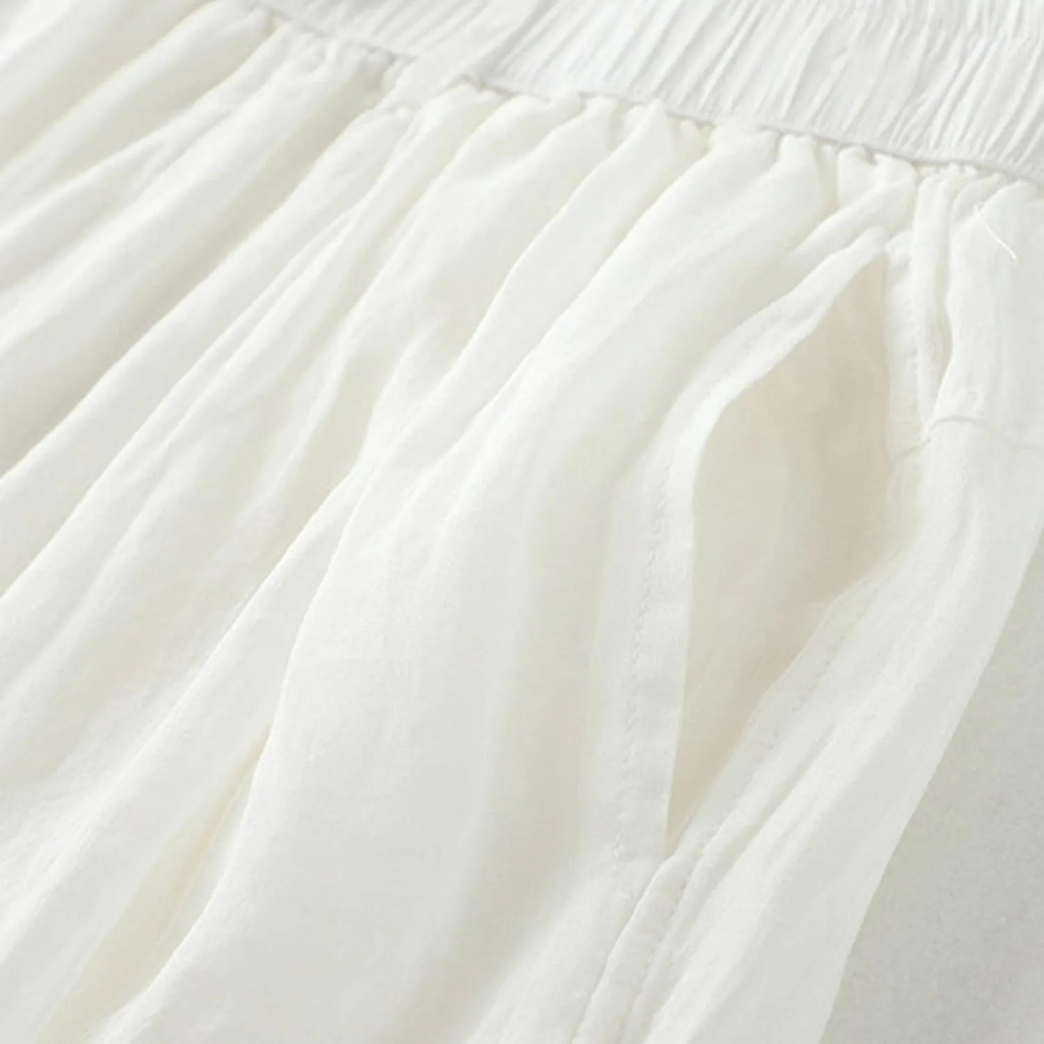Palazzo Pants for Women Casual Elastic Waist Linen Pants High Waisted Summer Lounge Trousers Beach Vacation Outfits