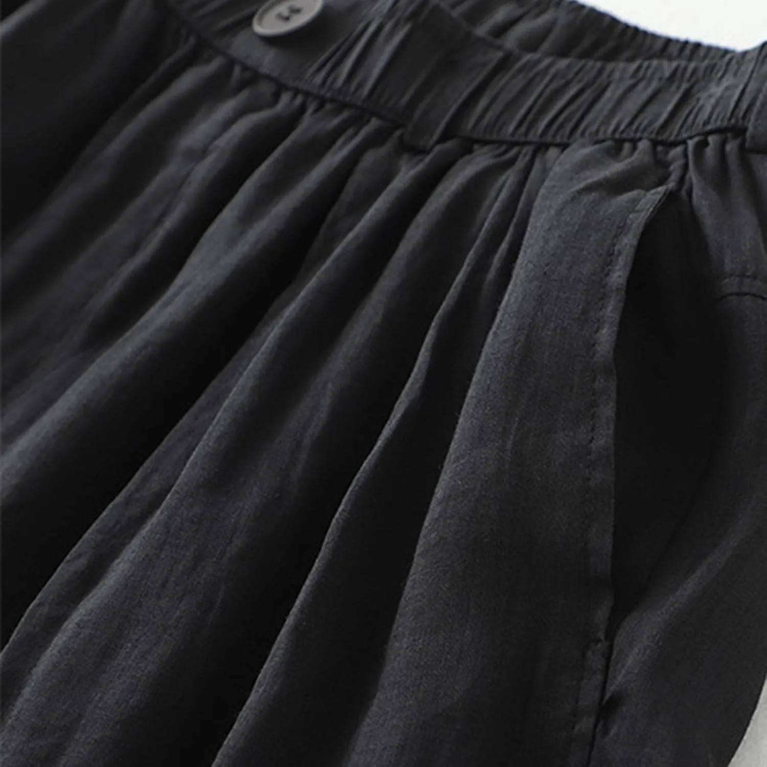 Palazzo Pants for Women Casual Elastic Waist Linen Pants High Waisted Summer Lounge Trousers Beach Vacation Outfits