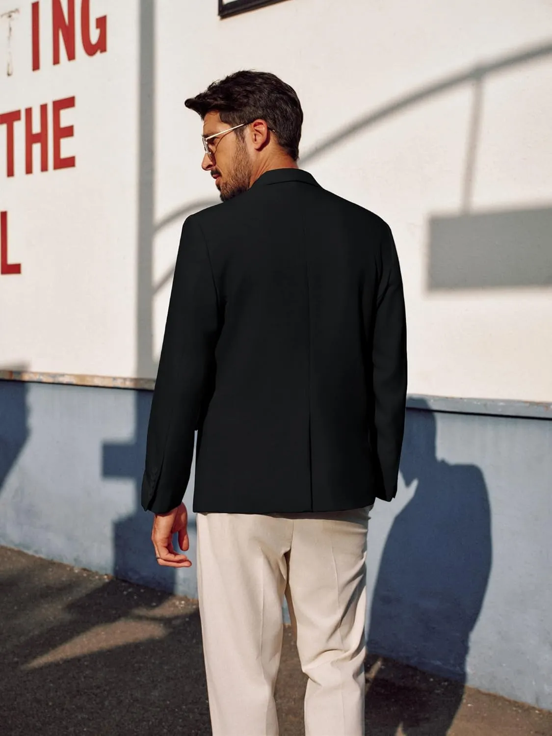 PJ PAUL JONES Mens Casual Sport Coats Two Buttons Lightweight Business Sport Blazer