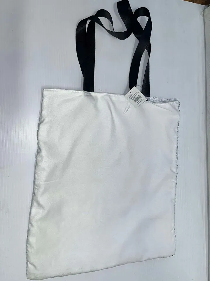 Reversible Sequin White and Silver Tote