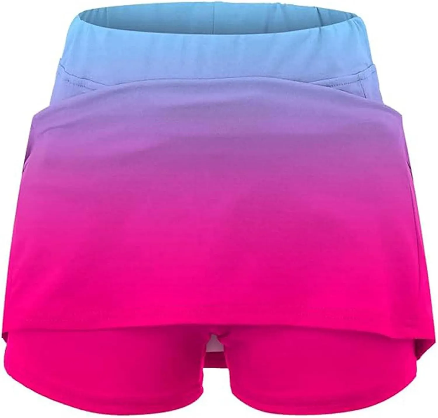 Skorts for Women Dressy Casual Gradient Tennis Skirt with Shorts Underneath Womens Athletic Skorts with Pockets Tummy Control