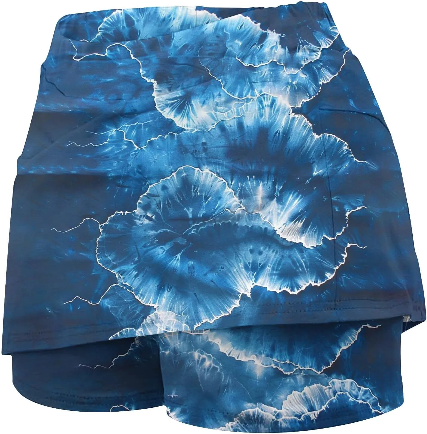 Skorts for Women Dressy Casual Tie Dye Skirts for Women High Waist Athletic Golf Tennis Skirt with Built in Shorts