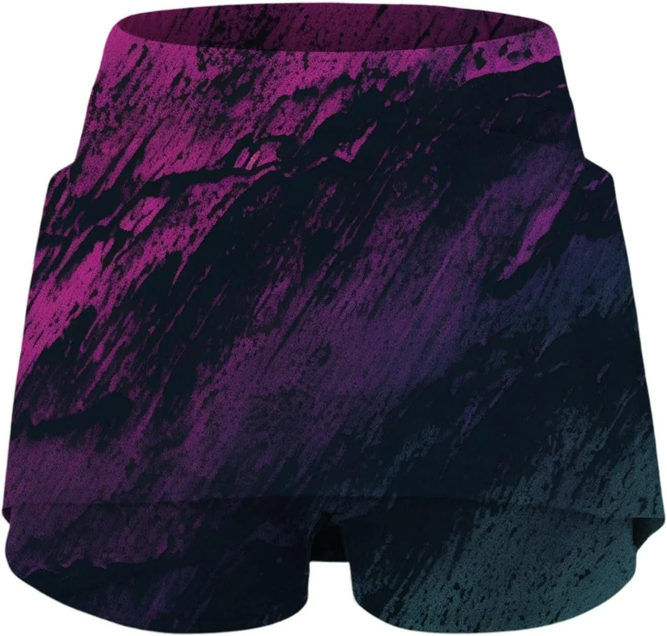 Skorts for Women Dressy Tie Dye High Waisted Tummy Control Tennis Skirt Built in Shorts Running Skirts with Pockets