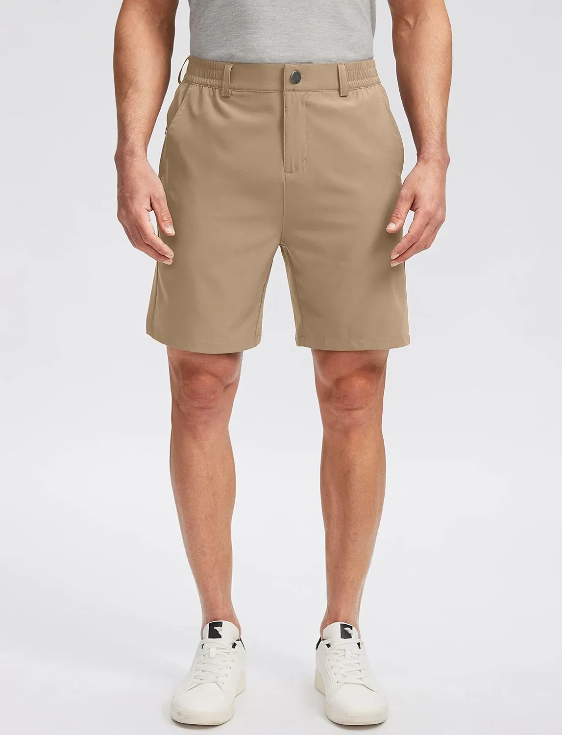 Soothfeel Men's Golf Shorts with 5 Pockets 7 Inch Stretch Lightweight Quick Dry Hiking Casual Work Dress Shorts for Men