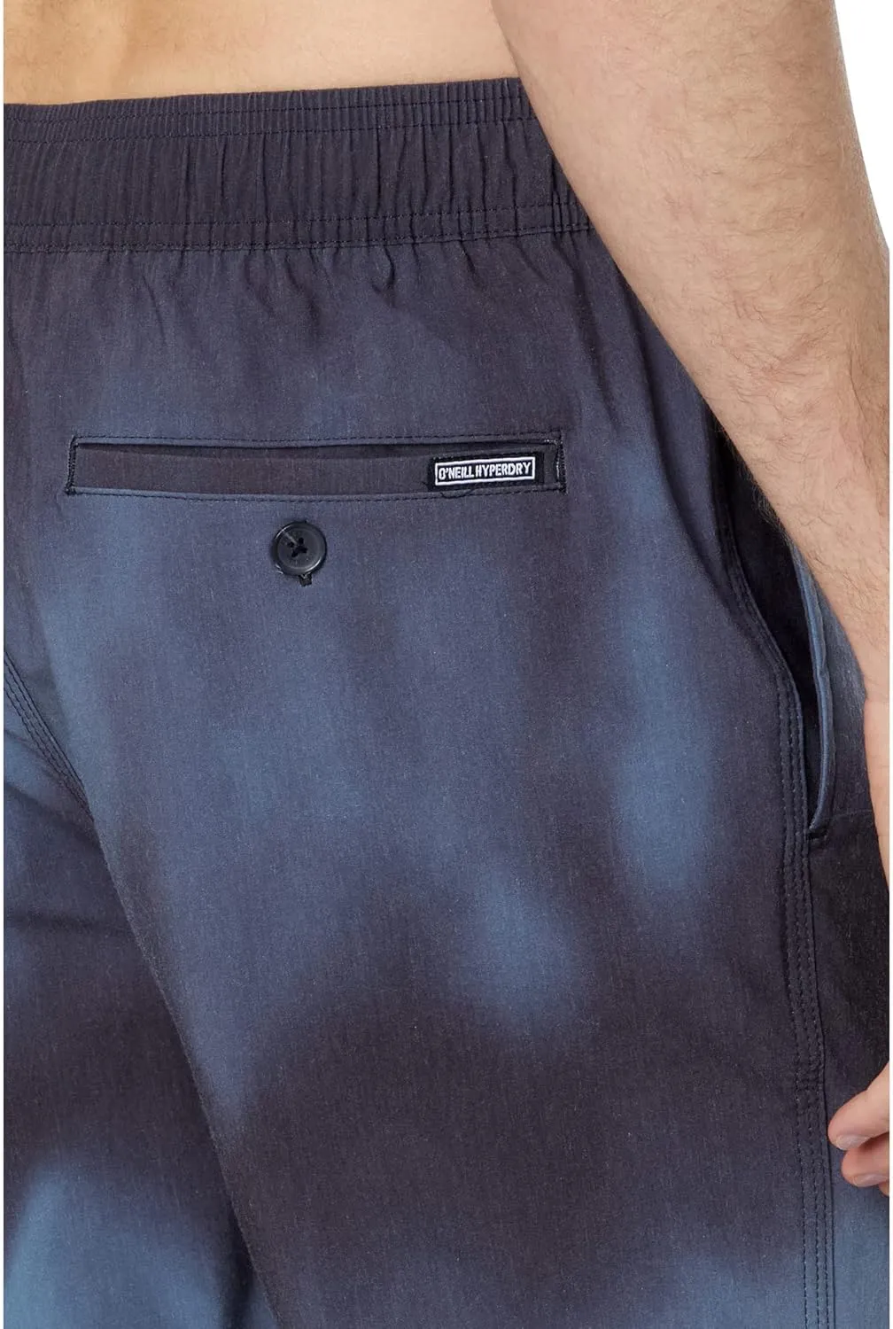STOCKTON PRINT ELASTIC WAIST 18" HYBRID SHORTS
