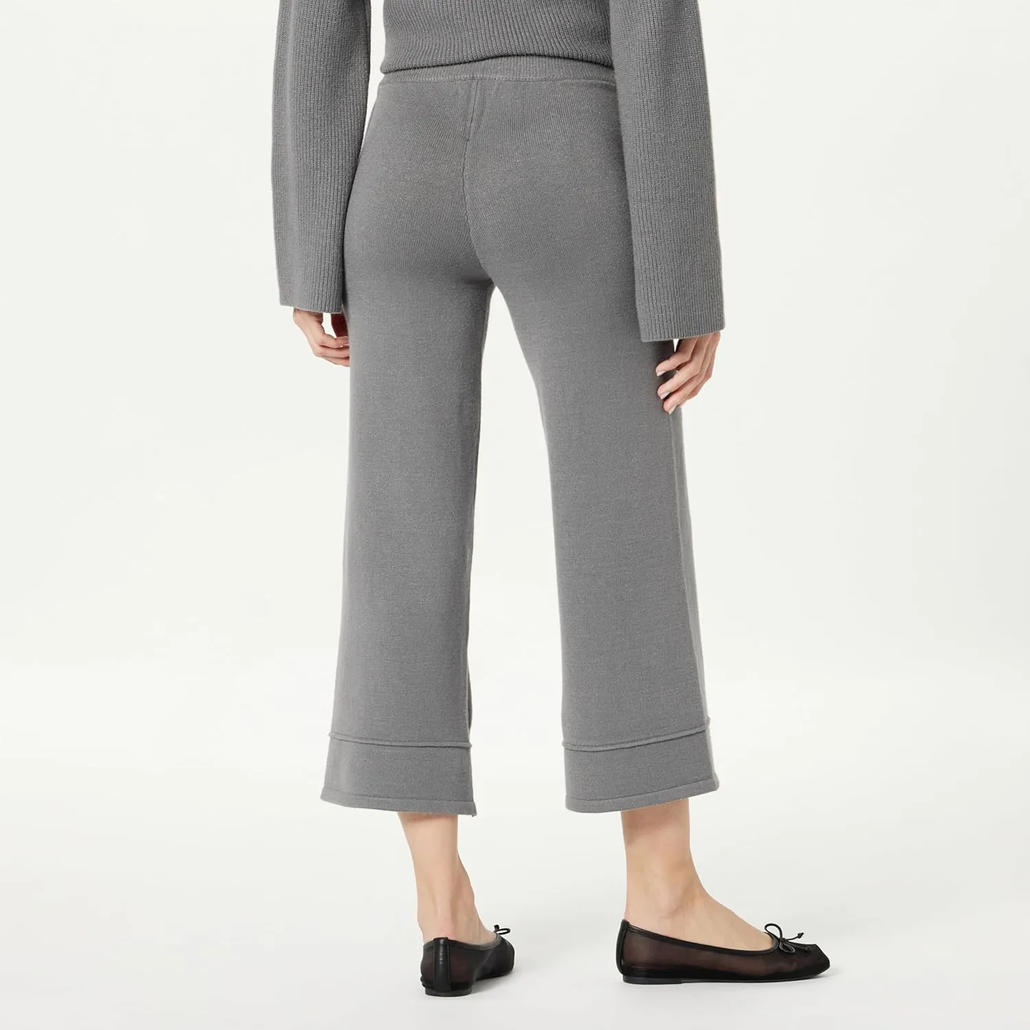 The Drop Women's Bernadette Pull-on Loose-fit Cropped Sweater Pant