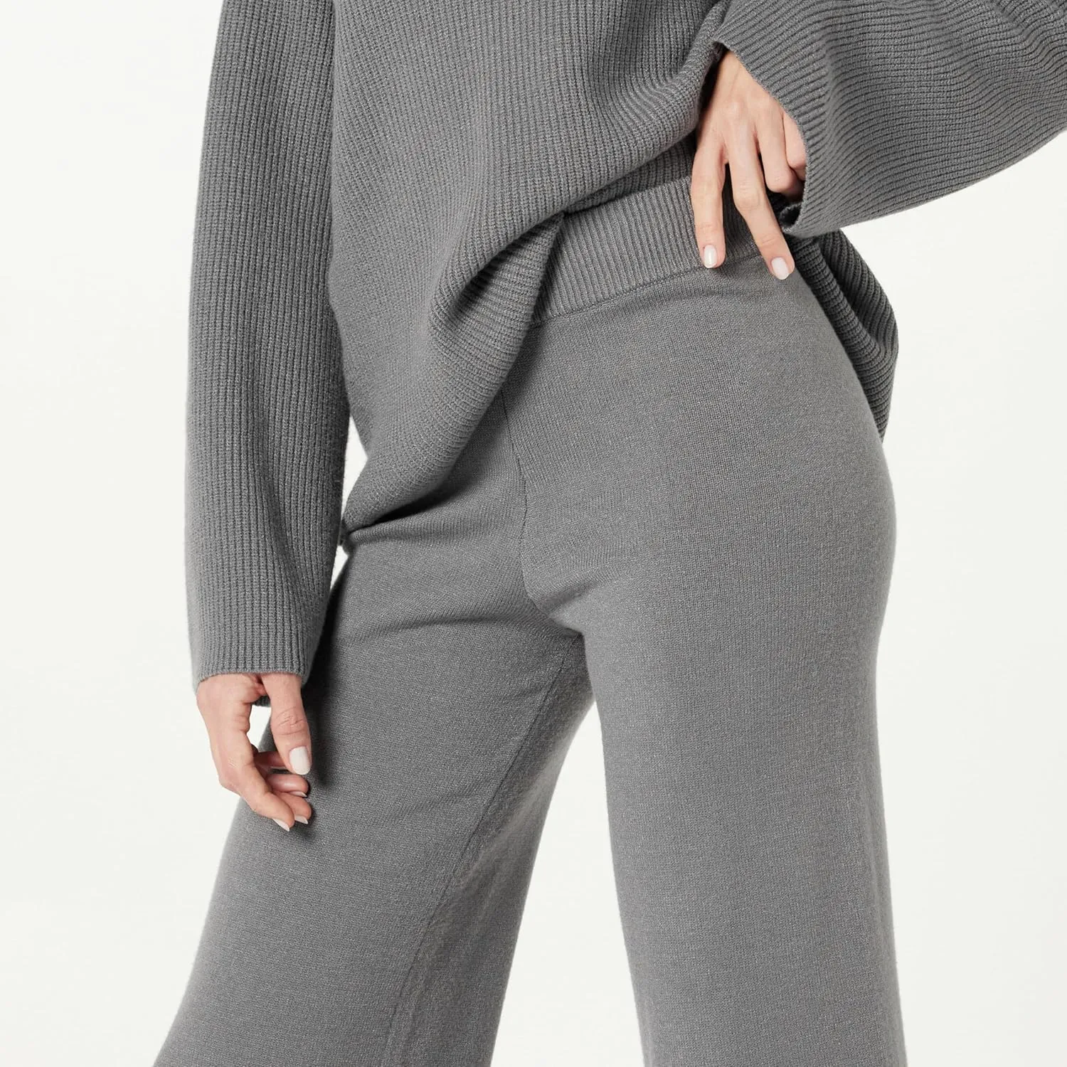 The Drop Women's Bernadette Pull-on Loose-fit Cropped Sweater Pant