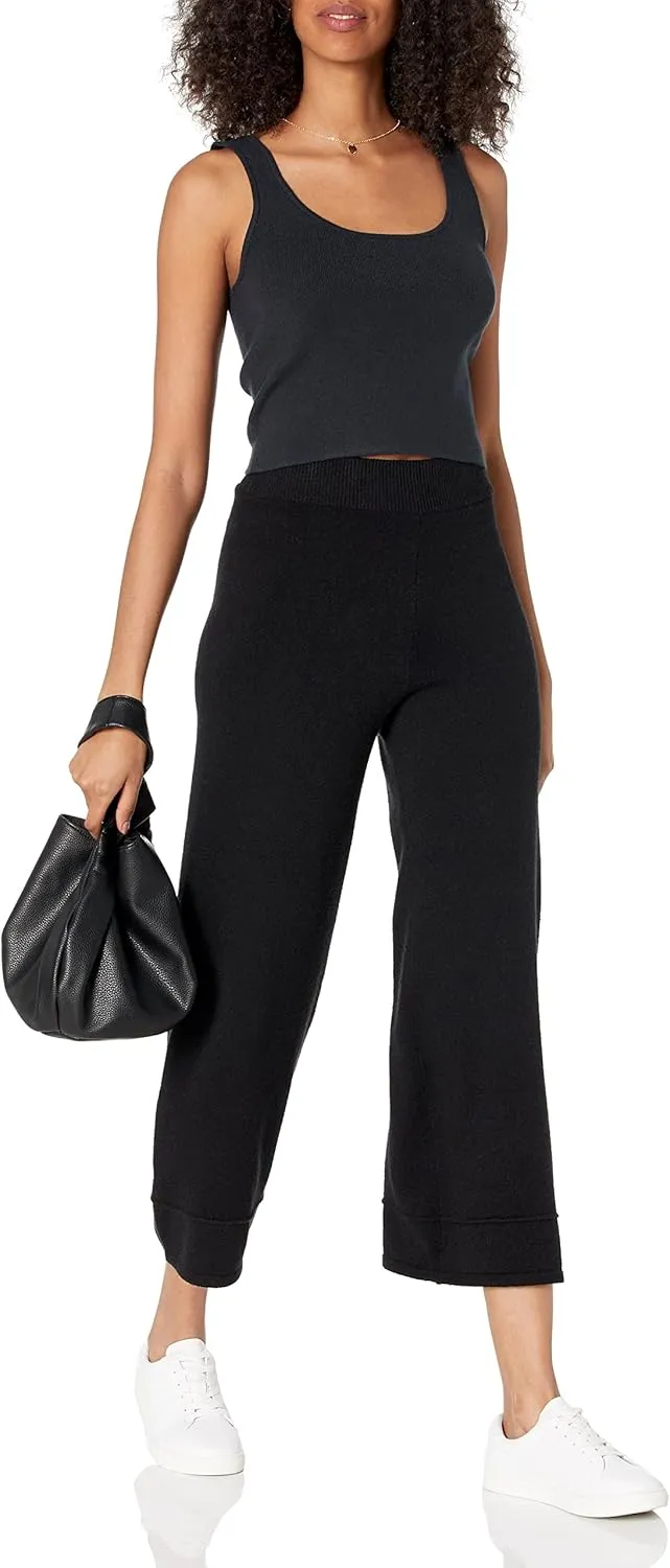 The Drop Women's Bernadette Pull-on Loose-fit Cropped Sweater Pant