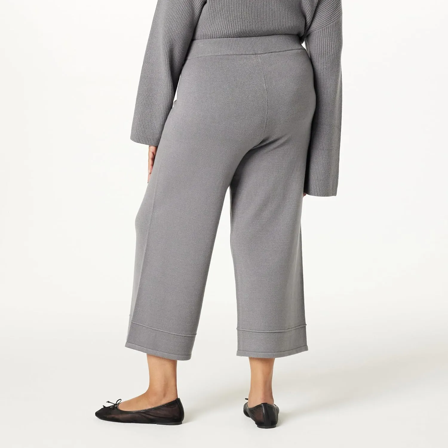 The Drop Women's Bernadette Pull-on Loose-fit Cropped Sweater Pant