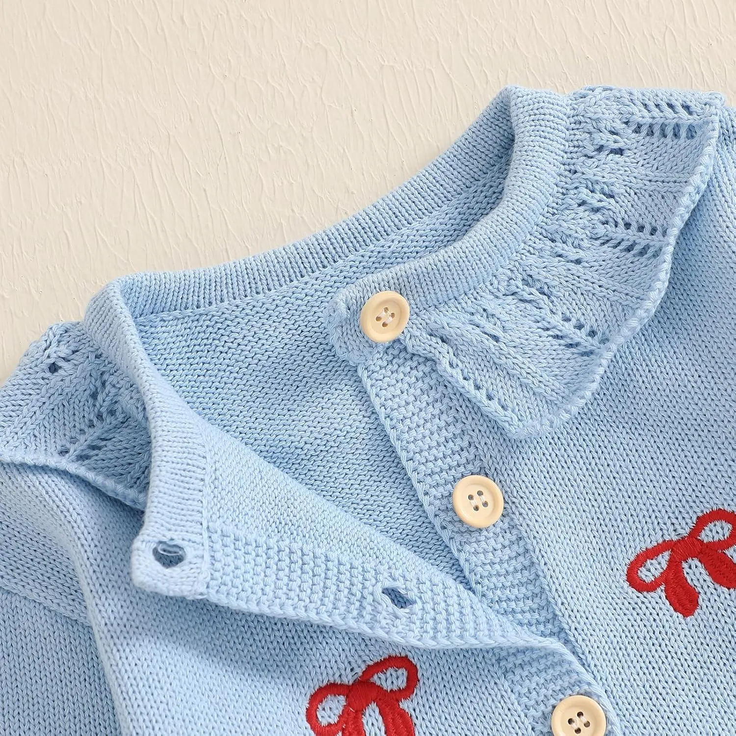 Toddler Baby Girl Cardigan Long Sleeve Floral Button Knit Sweater Coats Top Cute Fall Winter Knitwear Jacket Warm Clothes