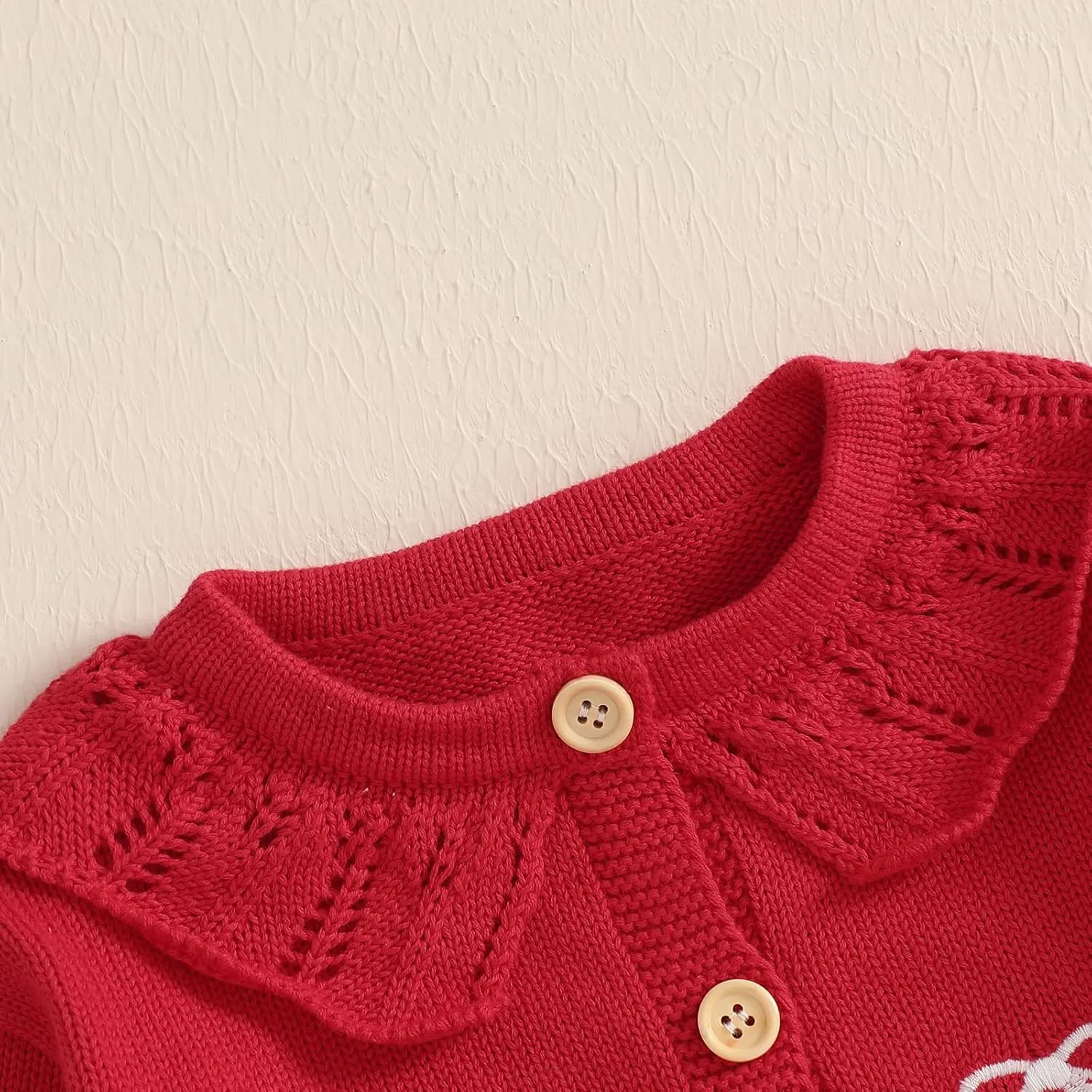 Toddler Baby Girl Cardigan Long Sleeve Floral Button Knit Sweater Coats Top Cute Fall Winter Knitwear Jacket Warm Clothes