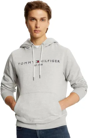 TOMMY HILFIGER Men's Iconic Fleece Embroidered Tommy Logo Pullover Hoodie Sweatshirt Collection 2024, Medium, Black