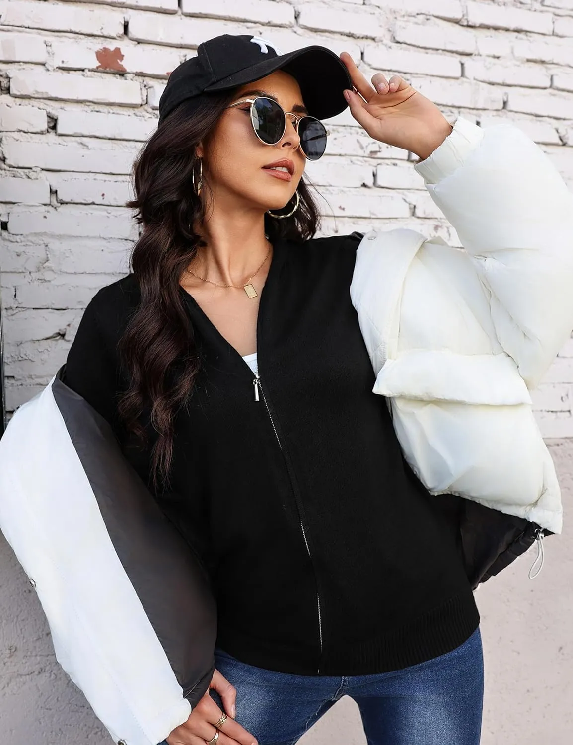 Totatuit Womens Zip Up Hoodies Long Sleeve Sweatshirts Casual Lightweight Jackets Hooded S-XXL
