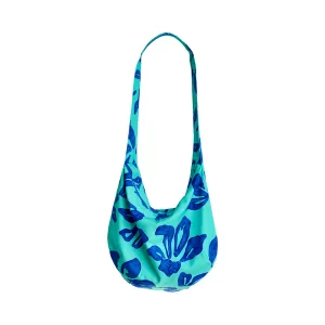 Tropical Bliss Hobo Crossbody Bag - Ocean Blue