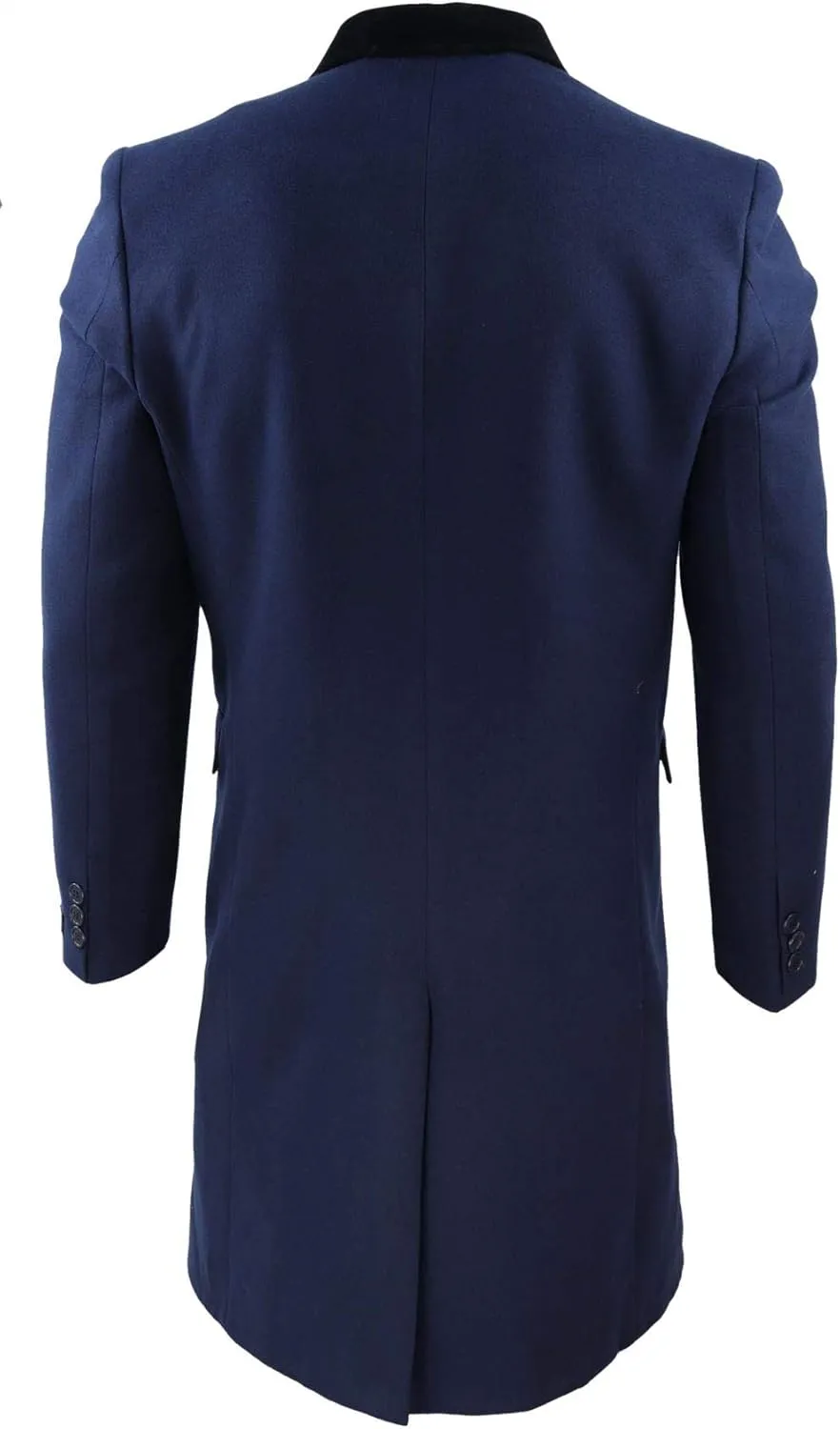 TruClothing Mens 3/4 Long Double Breasted Overcoat Jacket Wool Coat