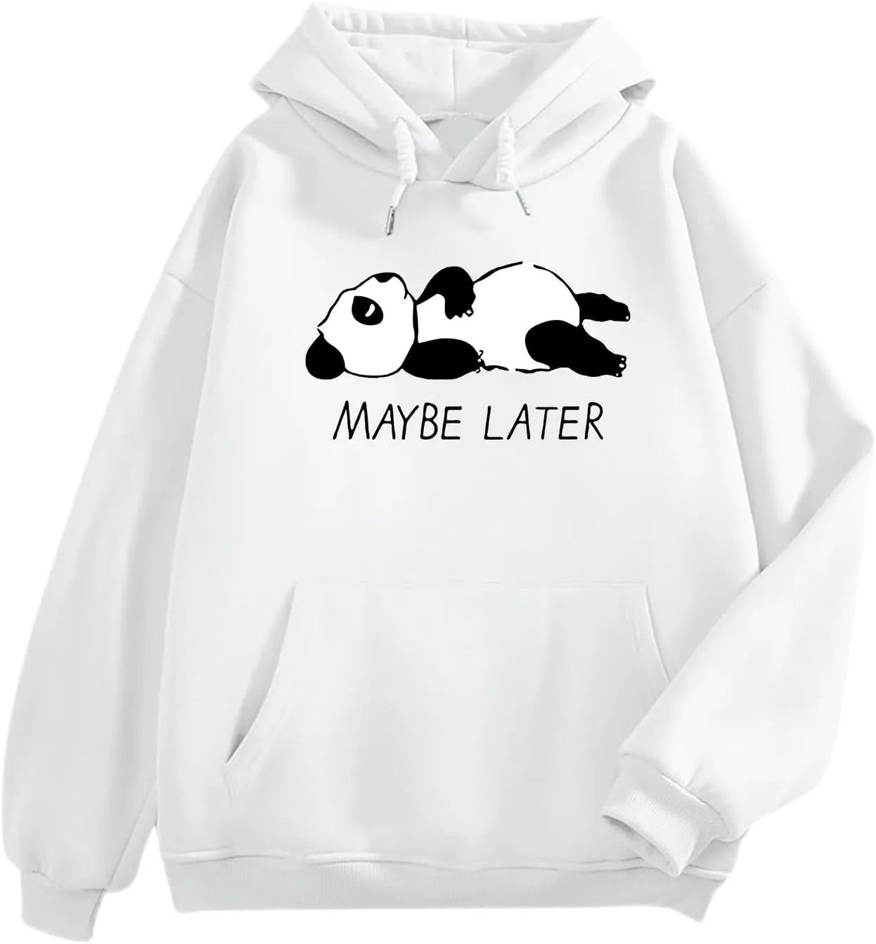 Tuislay Cute Panda Graphic Hoodie For Teen Girls Preppy Kawaii Hoodies Womens Sweatshirts Oversized Fleece Hooded Pullover