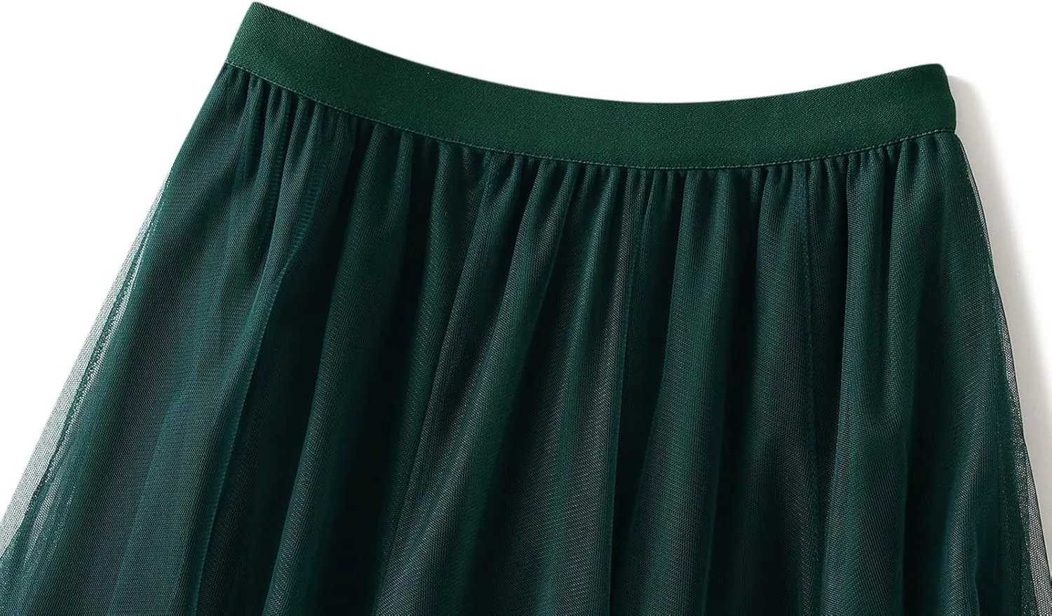 Tulle Skirts for Women Pleated Layered Tutu Skirt Ladies Elegant Flowy Long Skirts Bridesmaid Wedding Midi Skirt