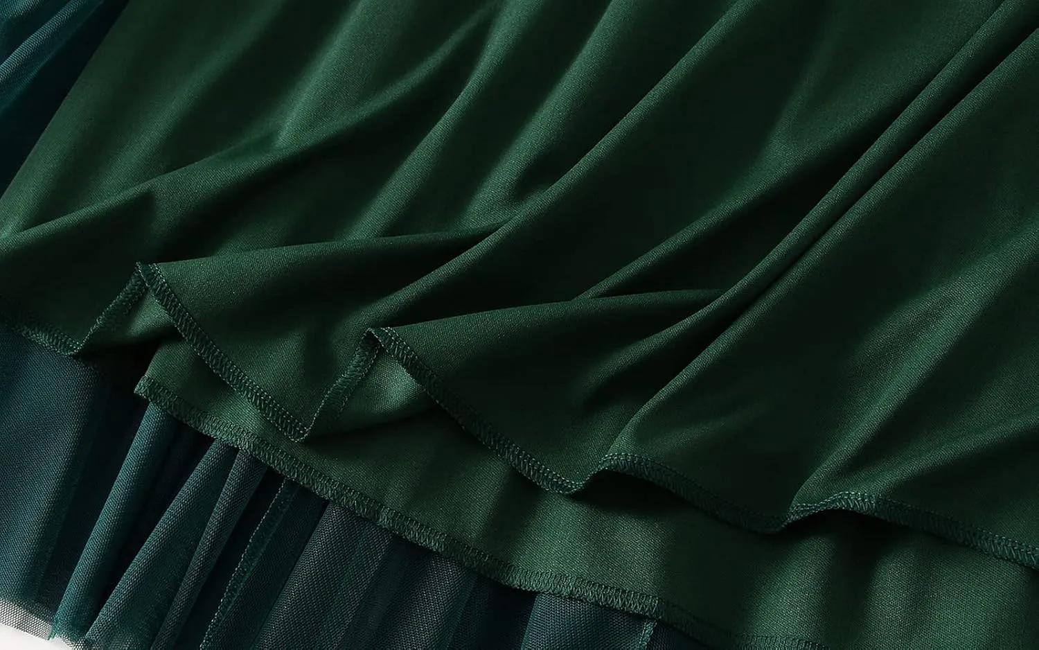Tulle Skirts for Women Pleated Layered Tutu Skirt Ladies Elegant Flowy Long Skirts Bridesmaid Wedding Midi Skirt