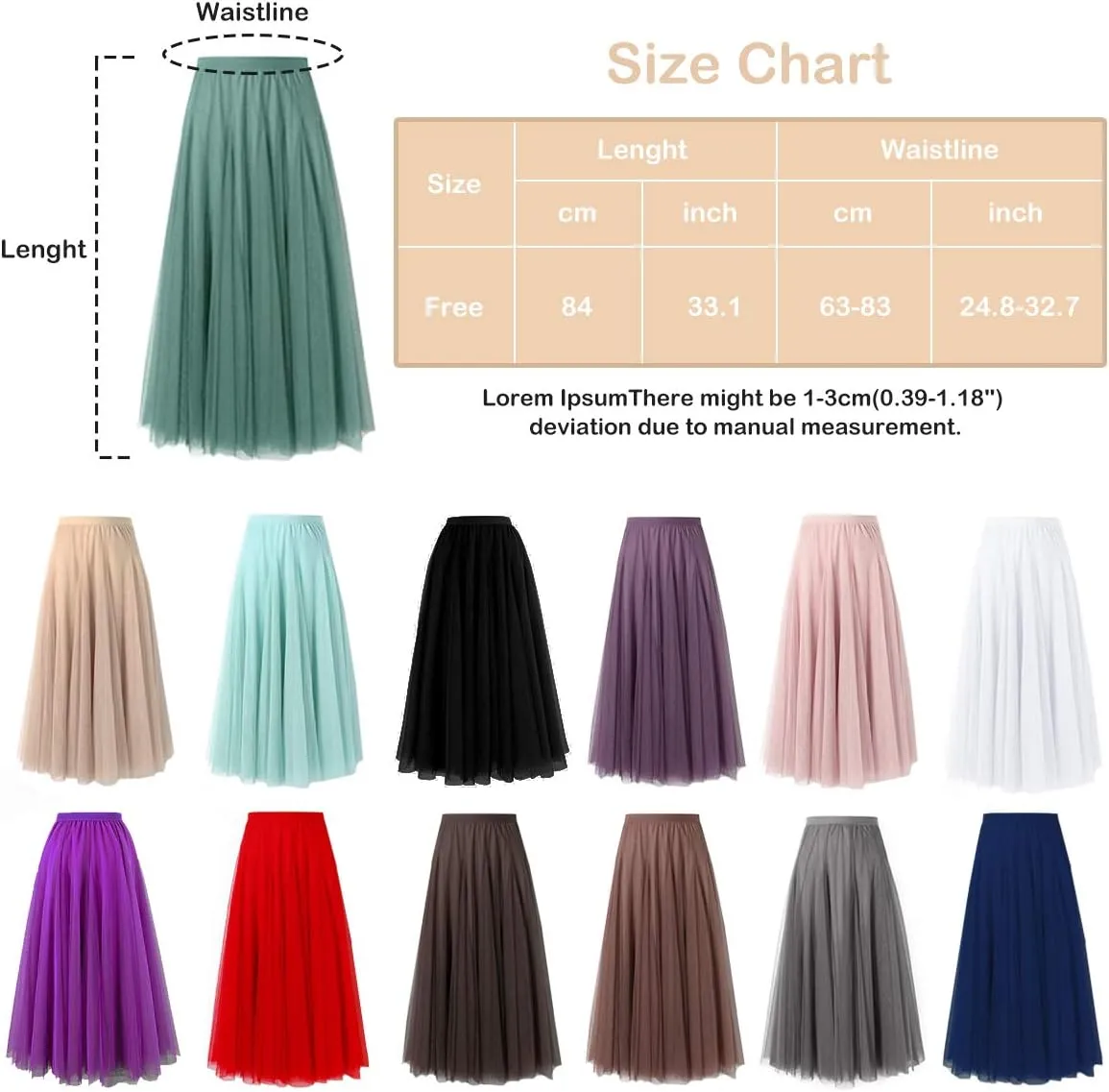 Tulle Skirts for Women Pleated Layered Tutu Skirt Ladies Elegant Flowy Long Skirts Bridesmaid Wedding Midi Skirt