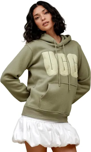 UGG Women's Rey Fluff Logo Hoodie Sweater