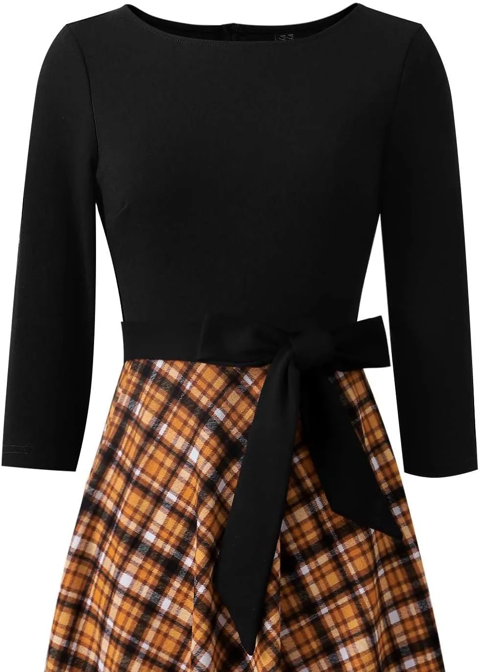 VFSHOW Womens Elegant Pockets Belted Work Business Office Casual Party Pleated A-Line Midi Dress