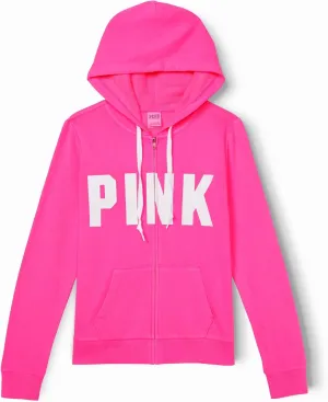 Victoria's Secret Women's PINK Logo Full Zip-up Sweatshirt (XS-XXL)