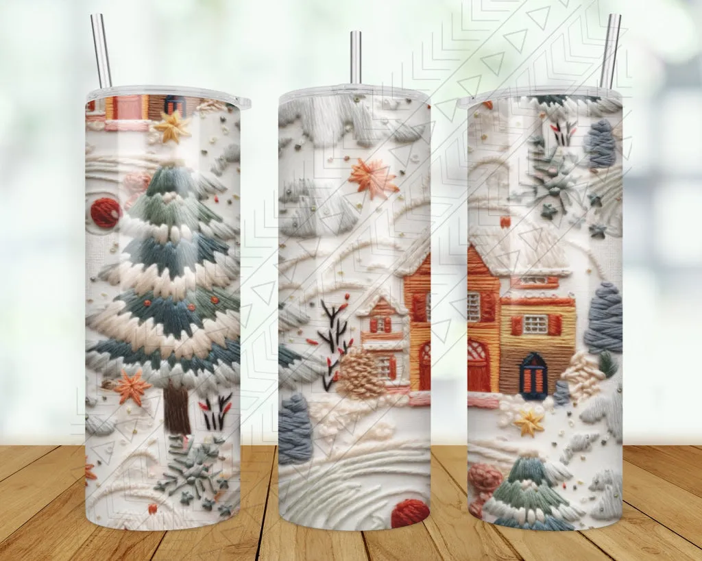 Winter Wonderland Embroidery Tumbler