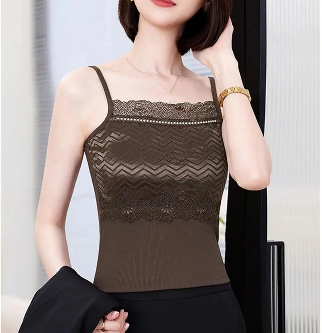 Women Lace Tank Top Summer Sleeveless Slim Casual Vest Lightweight Beach Party Camisole