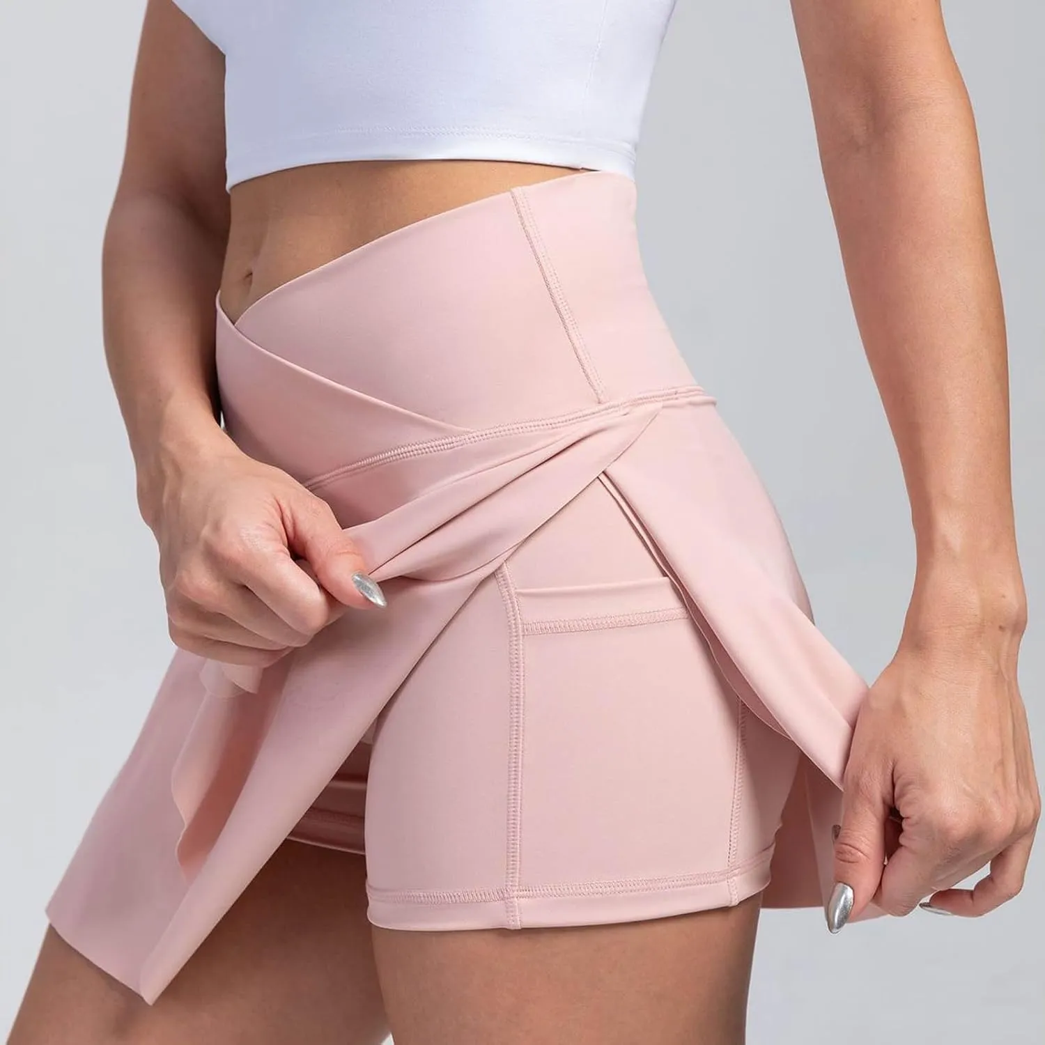 Women Tennis Skirts with Pockets Trendy High Waisted Golf Skirts Athletic Skorts Pleated Mini Skirt Workout Sport Pickleball