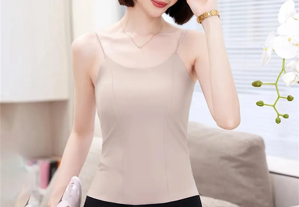 Women Vintage Ribbed Camisole Summer Sleeveless Slim Streetwear Lightweight Casual Tank Tops