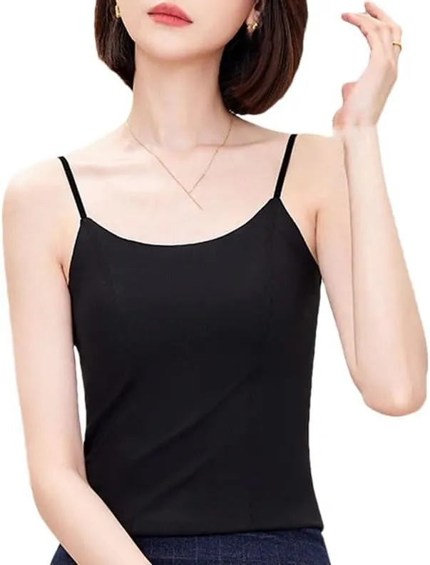 Women Vintage Ribbed Camisole Summer Sleeveless Slim Streetwear Lightweight Casual Tank Tops