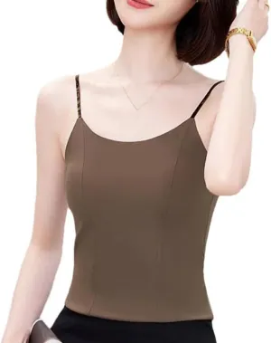 Women Vintage Ribbed Camisole Summer Sleeveless Slim Streetwear Lightweight Casual Tank Tops