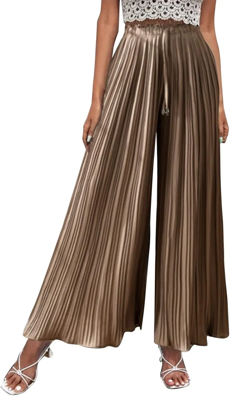 Women's Cotton Linen Summer Striped Palazzo Lounge Pants High Waist Lounge Pants Plus Size Palazzo Lounge