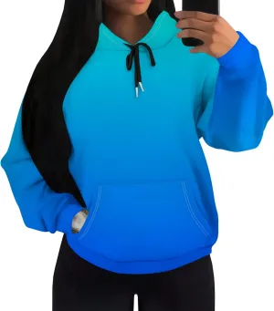 Womens Hoodies Long Sleeve Winter Sweatshirts with Pockets Loose Pullover Teen Girls Tops Outfits Fashion Y2k Clothes