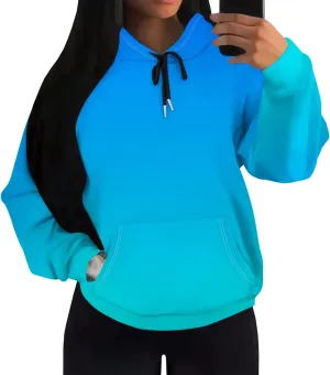 Womens Hoodies Long Sleeve Winter Sweatshirts with Pockets Loose Pullover Teen Girls Tops Outfits Fashion Y2k Clothes