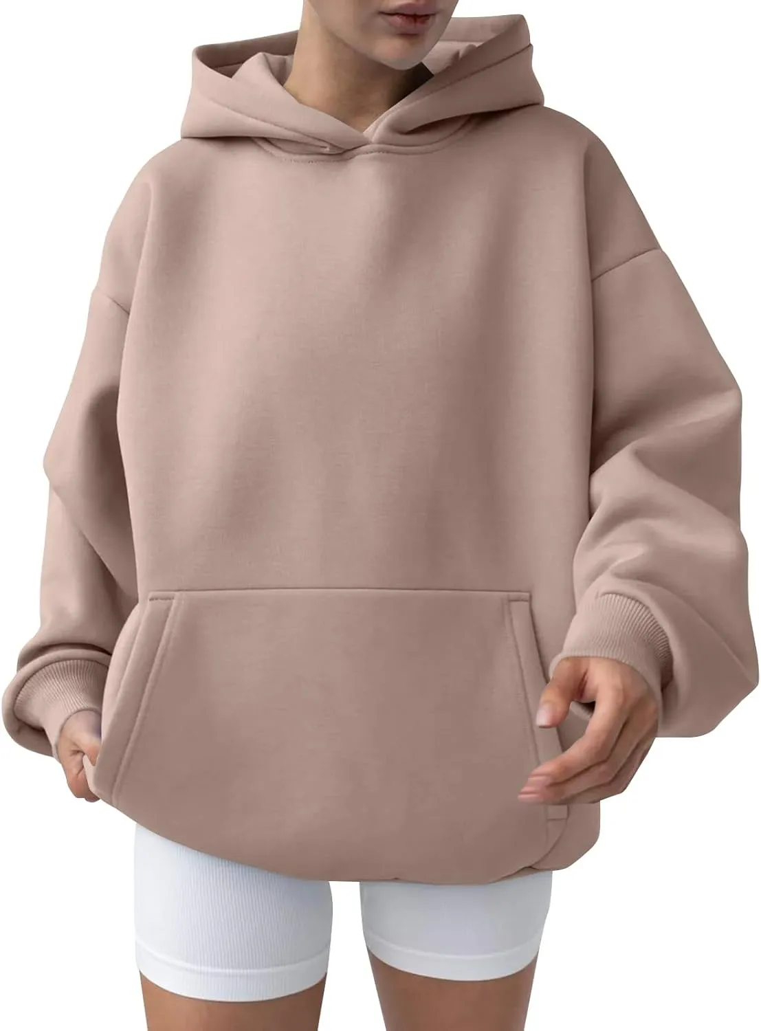 Womens Hoodies Y2k Oversized Sweatshirt Trendy Long Sleeve Fleece Hoodies Winter Fall Comfort Pullover with Pocket