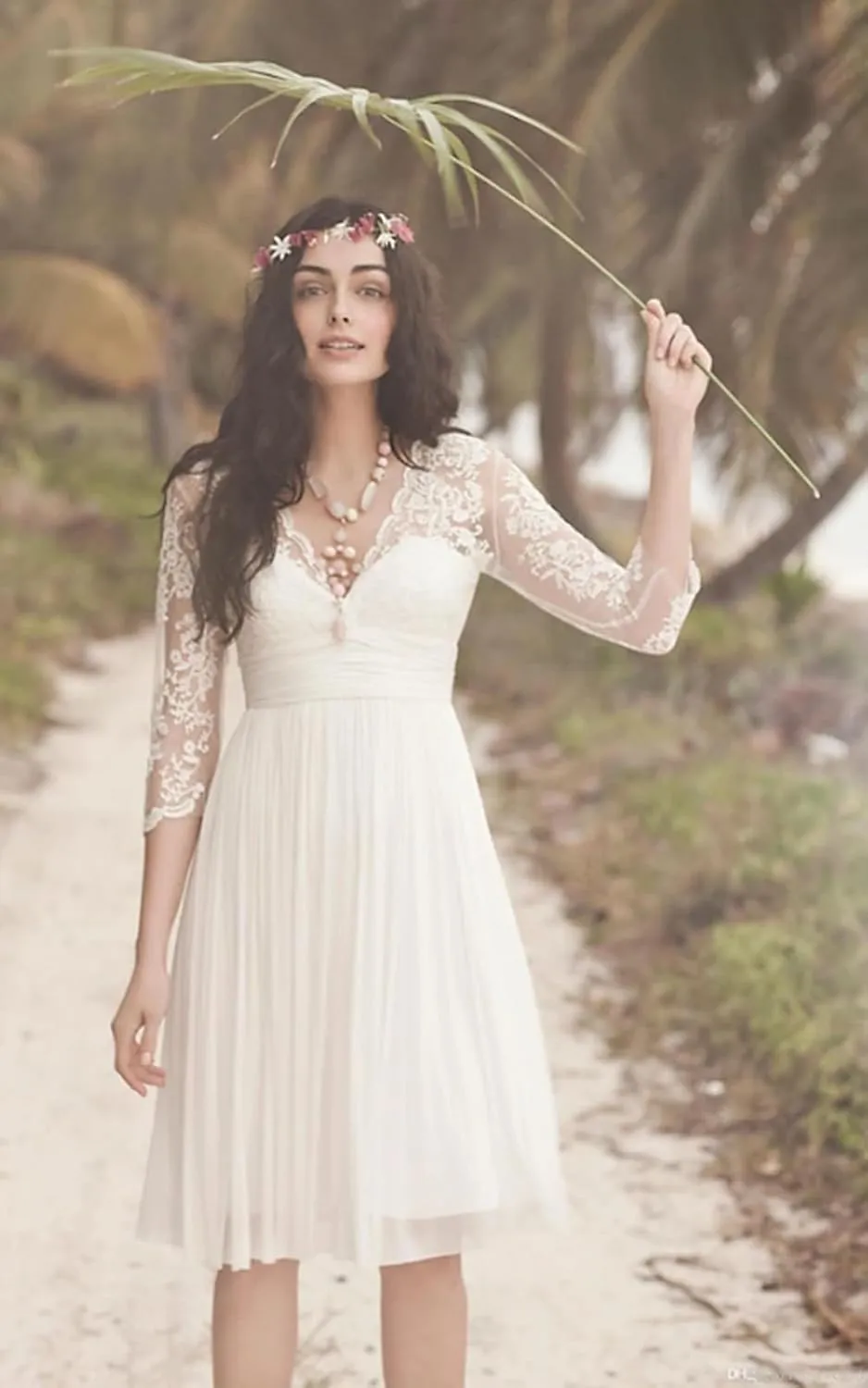 Women's Lace Short Wedding Dresses for Bride 2025 A Line Engagement Elopement Tulle Long Sleeve Bridal Shower Dress