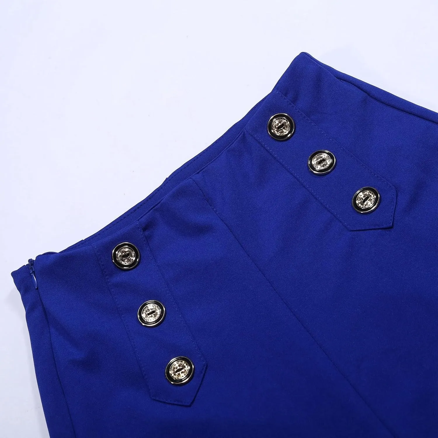 Womens Linen Blend Summer Tie Knot Pant Trousers High Waist Wide Leg Slim-Fit Trousers Beach