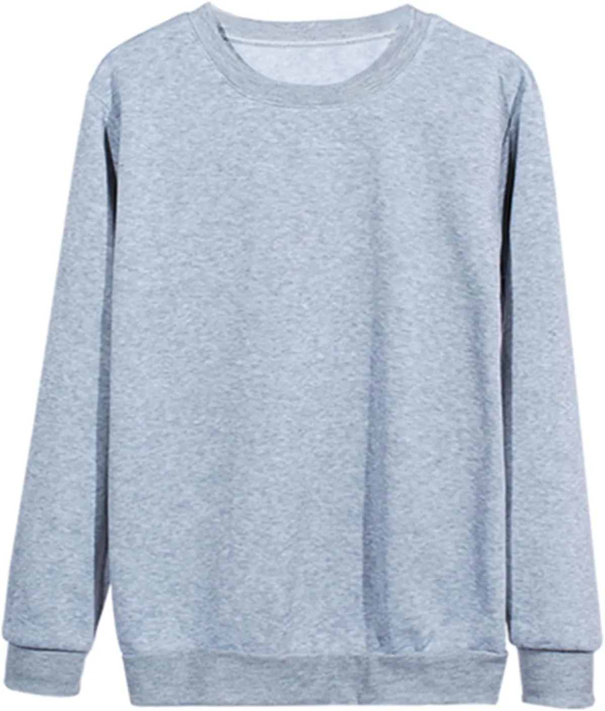 Womens Long Sleeve Crewneck Sweatshirt Fall Fashion 2024 Dressy Casual Loose Comfy Pullover Tops Regular Fit