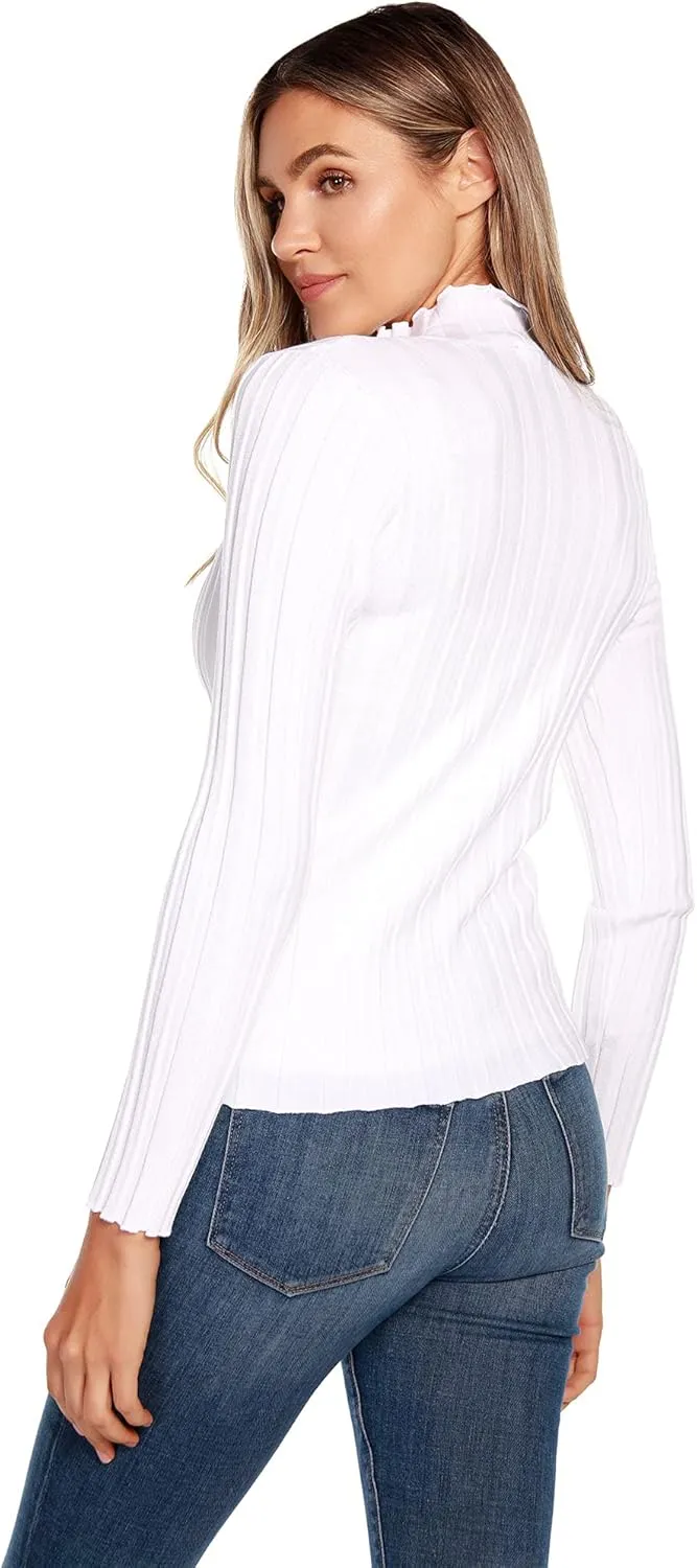 Women's Long Sleeve Zip Up Sweaters for Women Knit Cardigan with Diamond Zipper