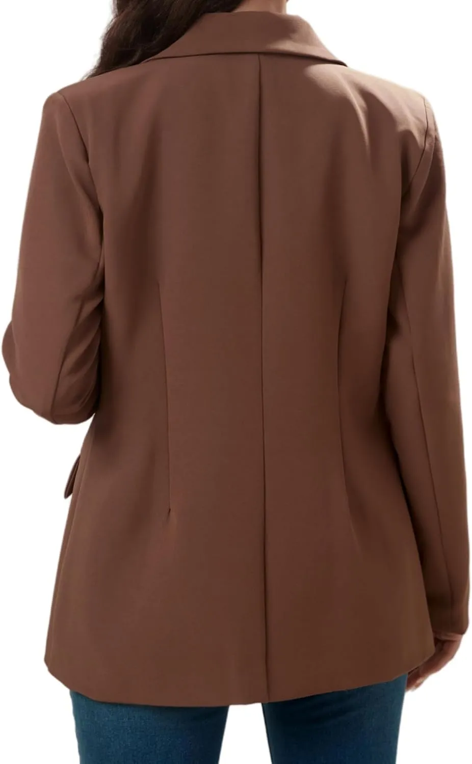 Women's Long Slleve Notch Lapel Work Suit Blazers Open Front Causal Jacket Outwear with Pockets