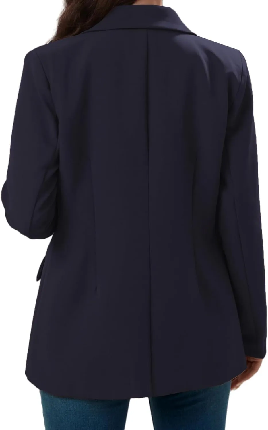 Women's Long Slleve Notch Lapel Work Suit Blazers Open Front Causal Jacket Outwear with Pockets