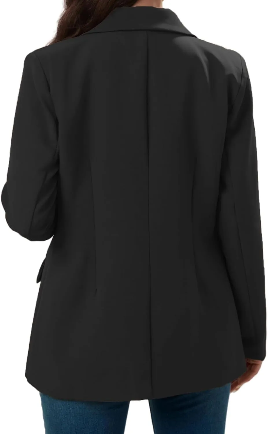 Women's Long Slleve Notch Lapel Work Suit Blazers Open Front Causal Jacket Outwear with Pockets