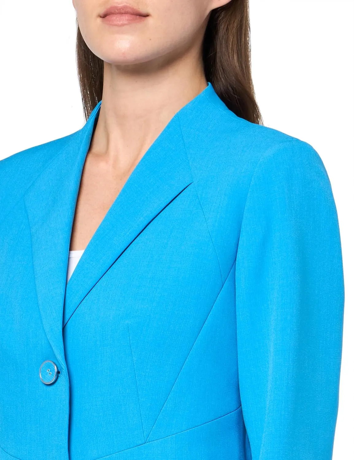 Women's Petite Two Button Blazer & Slim Skirt, 2pc Set
