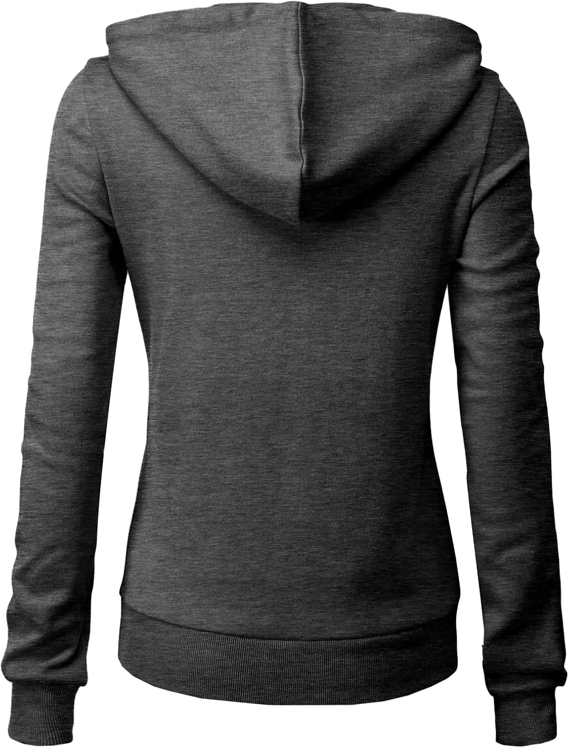 Women's Slim Fit Zip Up Hoodie Lightweight Long Sleeve Kangaroo Pocket Basic Casual wear