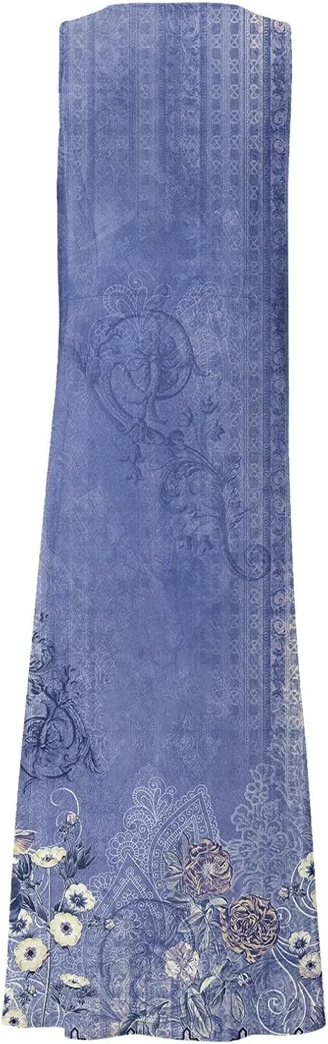 Women's Summer Cotton Linen Long Dress Sleeveless Elegant Flowy Dresses Plus Size Loose Sundress with Pockets
