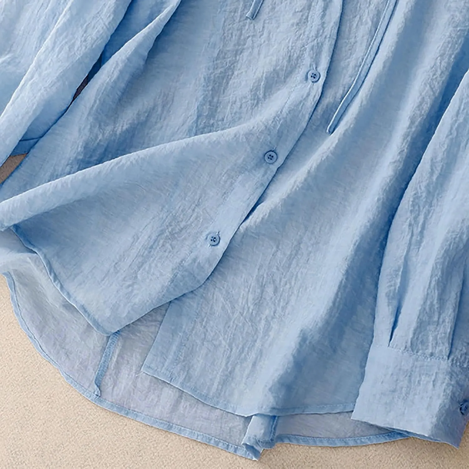 Women's Sun Protection Hoodie Long Sleeve Cotton Linen Jacket Lightweight Swim Beach Travel Cover Up Shirts